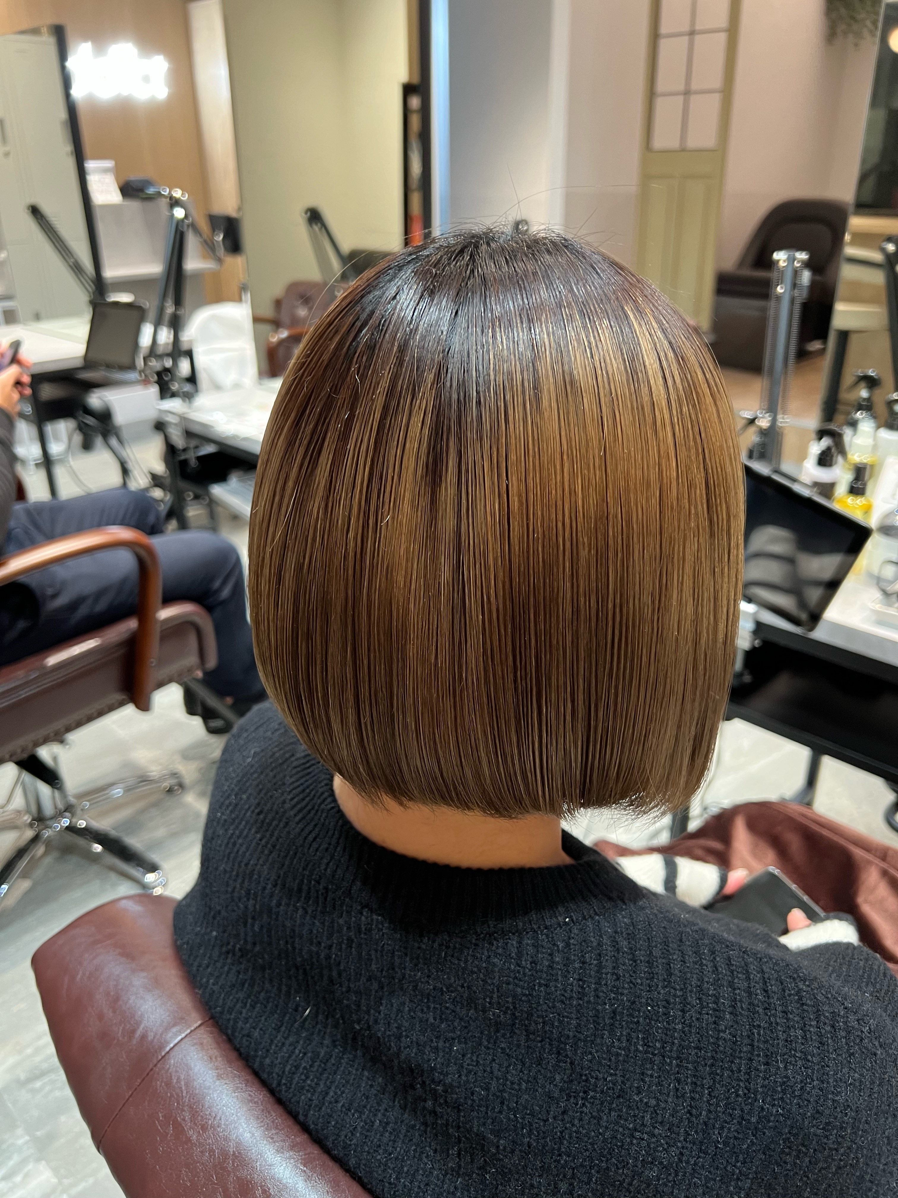 ショートヘアでもできる縮毛矯正♪