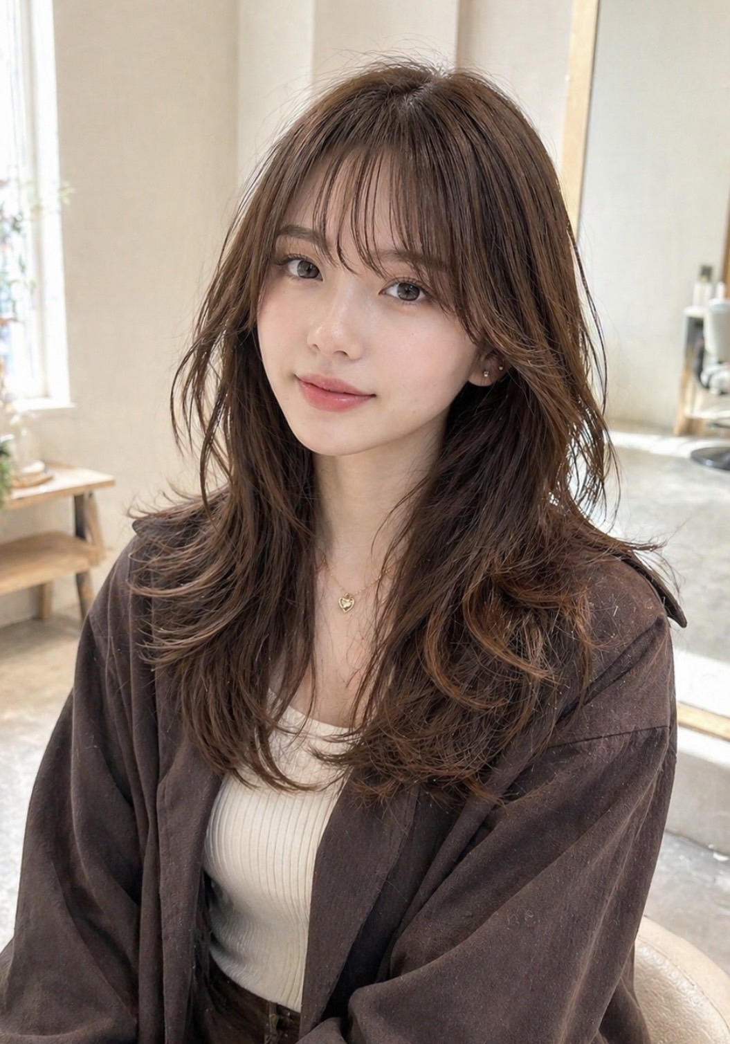 軽やかに動くレイヤーロング｜カット
